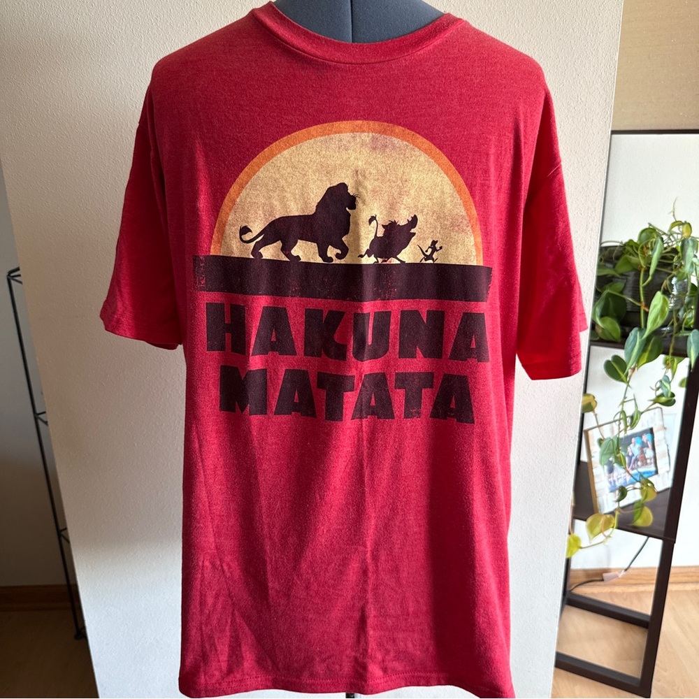 Disney Lion King Hakuna Matata Graphic Tee T-Shirt w/Simba Timon Pumbaa, Size XL